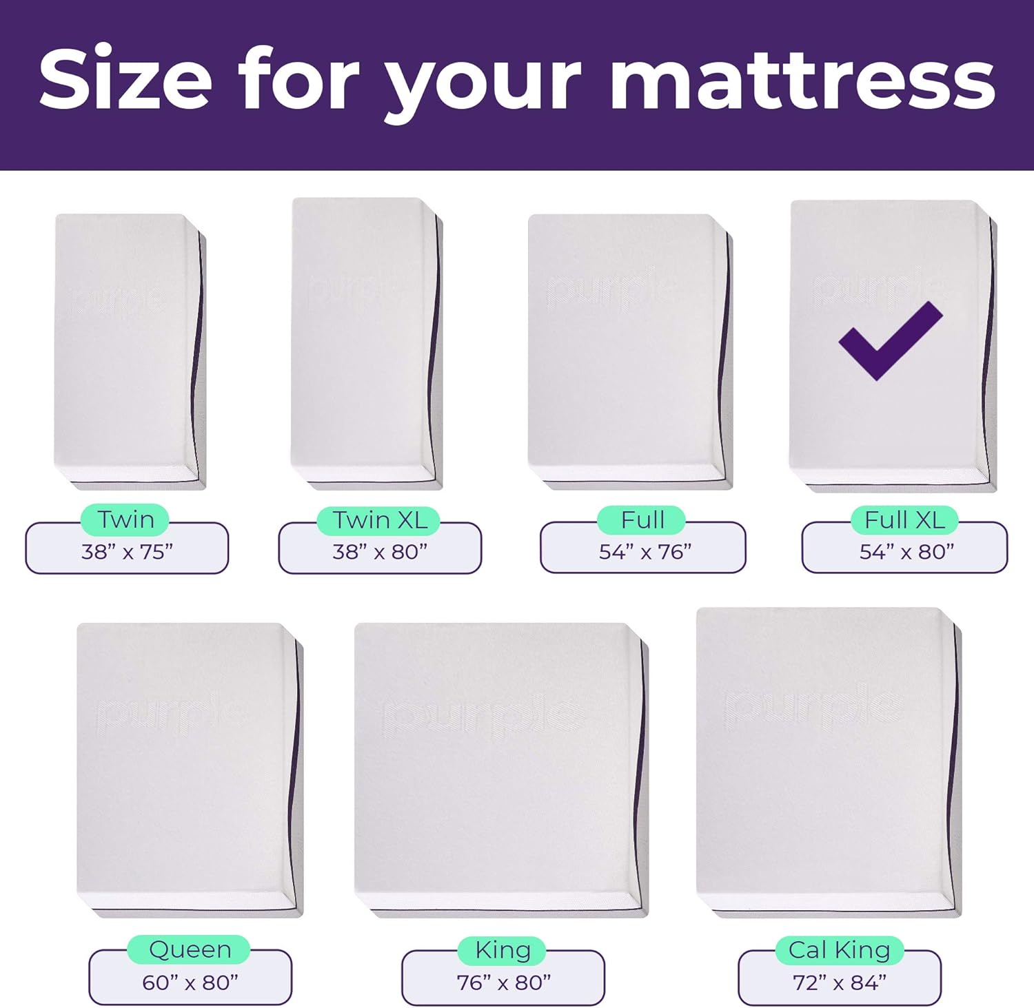 Purple The Mattress Protector (Full XL): Home & Kitchen