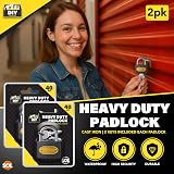 SOL 2 Pack 40mm Padlocks with Keys Outdoor Weatherproof Hardened Shackle view 3