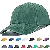 YEANIY Vintage Washed Cotton Plain Baseball Caps Adjustable Unstructured Soft Blank Casual Dad Ball Hats for Men Women