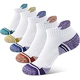Etmdoeve Womens Ankle Running Socks Cushioned Anti-Blister Comfort Athletic Socks (5 Pairs)