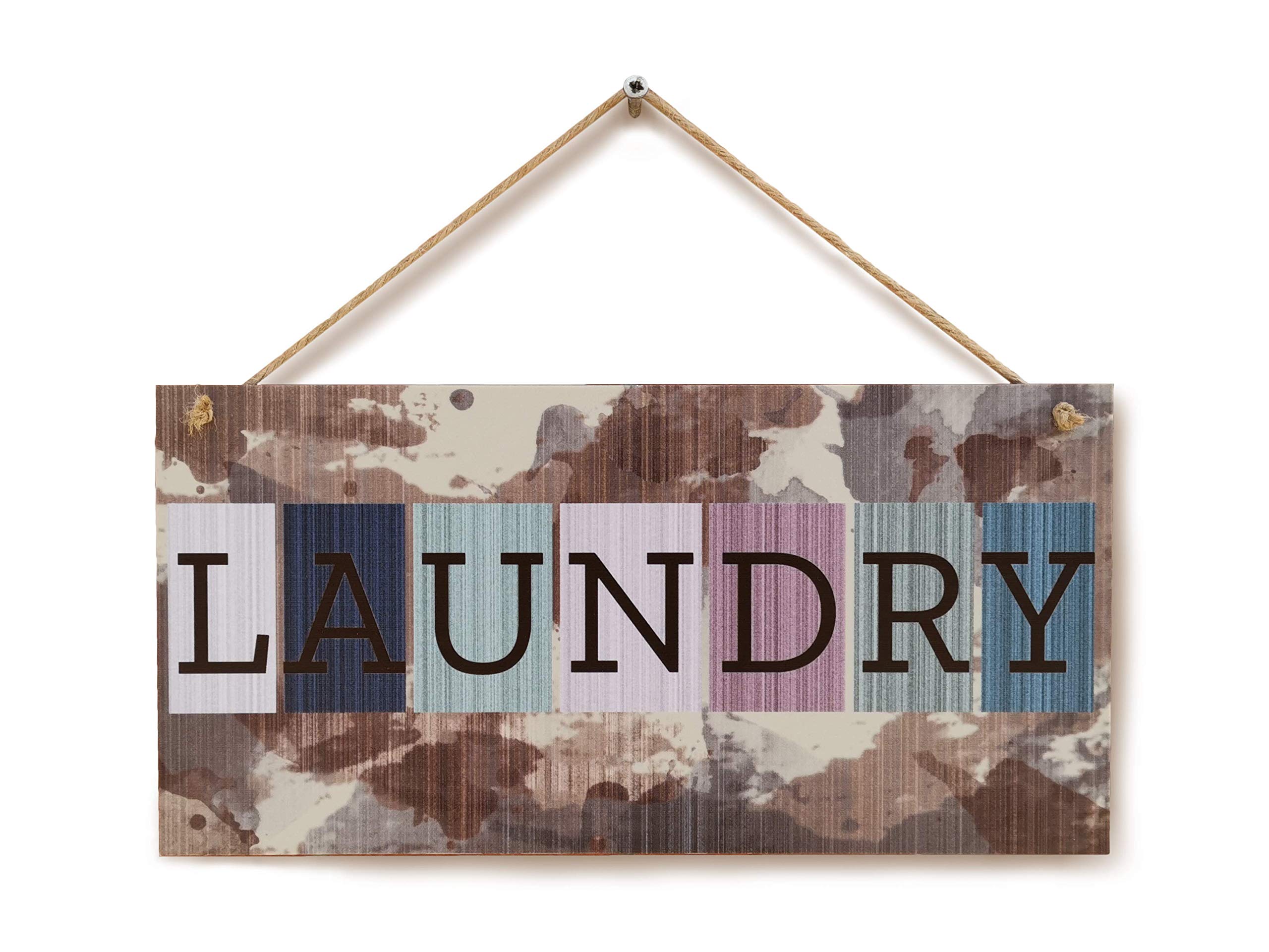 CARISPIBET Laundry room | kitchen signs home decorative signs house décor decorative plaques rustic decoration signs 6" x 12"