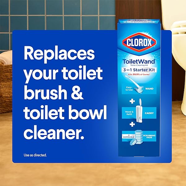 CLOROX TOILETWAND TOILET CLEANER REFILLS, TOILET BRUSH, ORIGINAL, 10 COUNT
