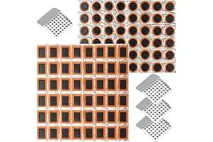 Jaydear 100PCS Bicycle Tube Patch Kit - 96PCS Inner Bike Tire Repair Patches and 4 Metal Tire Rubbing Files, Flat Tire Repair Kit for Lightweight Bike, Scooter, Motorcycle, CyclingTire Tube Patchs