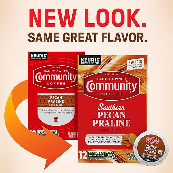COMMUNITY COFFEE SOUTHERN PECAN PRALINE FLAVORED 12 COUNT KEURIG K-CUP COFFEE PODS, MEDIUM ROAST, 12 COUNT (PACK OF 1)