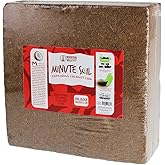 Minute Soil - Compressed Coco Coir Brick, Fiber Grow Medium, Potting Soil Indoor Plants and Outdoor Plants, 1 Block = 15 Gal