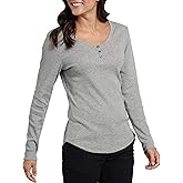 Dickies Women's Long-Sleeve 3-Button Henley Shirt