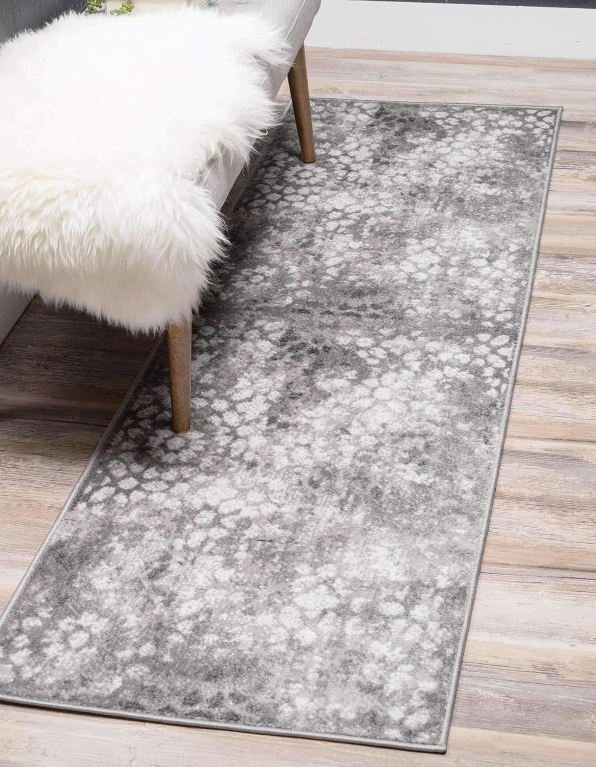 Unique Loom Sofia Collection Traditional Vintage Dark Gray Runner Rug
