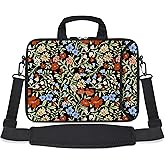 RICHEN 17 inch Laptop Shoulder Bag Carrying Case with Handle Fits 15.6/16/17/17.3/17.4 inch Laptop Notebook (Flowers2, 16-17.3 inch)