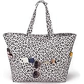 AMXNX Beach Tote Bags for Women Large Beach Bag with Zipper Pool Bag for Gym Weekender Travel Water-resistant Sand-resistant