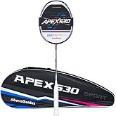 AboveGenius Carbon Fiber Badminton Racket Set Includes 1/2 PCS Rackets | Professional Lightweight 1/2 Racquet(5UG4) - Prestrung, with a Carrying Bag for Backyard Games for Family, Adults