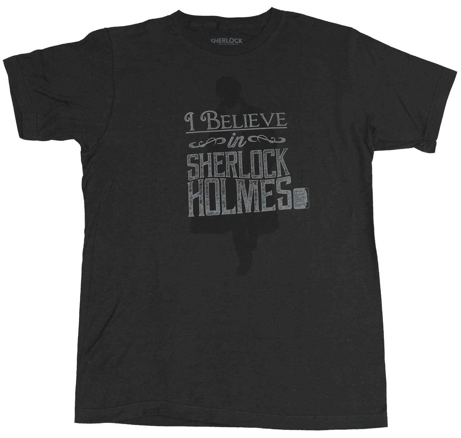 Sherlock (BBC TV Series) Mens T-Shirt - I Believe in Sherlock Holmes (Large)