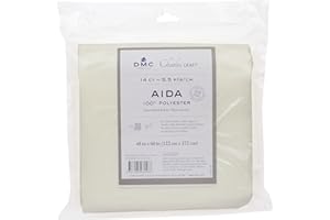 DMC Charles Craft Polyester Aida XL Fabric 14ct 48"x60" (Ivory)