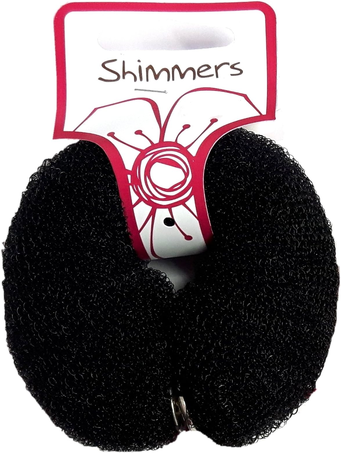 Shimmers - Press Stud Easy Roll Bun Shaper Ring Former Donut Stlyer (Black)