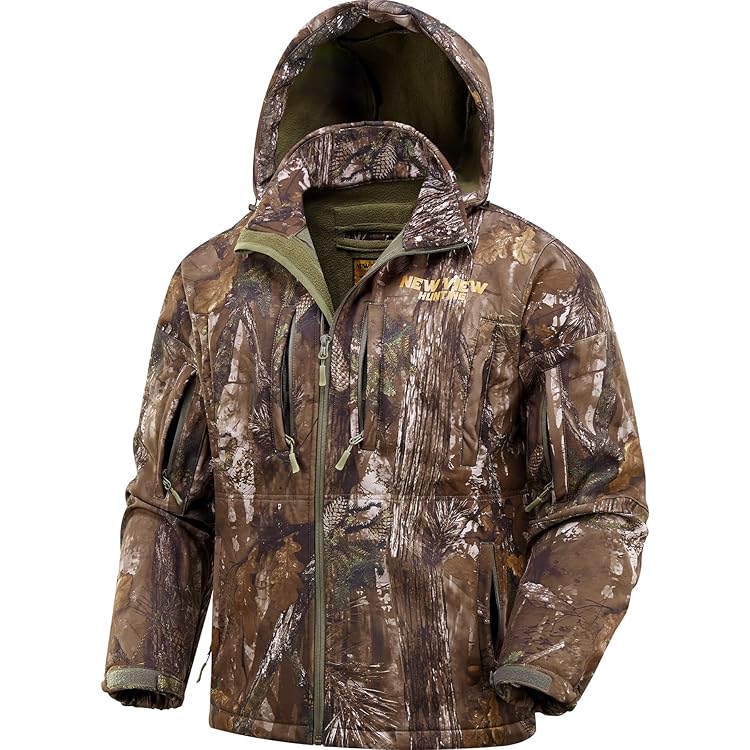 NEW VIEW Camo Hunting Jackets for Men, Warm Fleece Lined Hunting
