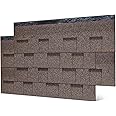Roofing Shingles for Roof House Repair Tiles Shed Decor,Asphalt Shingles (Brown-Architechtural) 8PCS,39.4"x13.4"