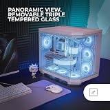 Mars Gaming MC-3TCORE Custom ATX Case Triple Tempered Glass White view 2
