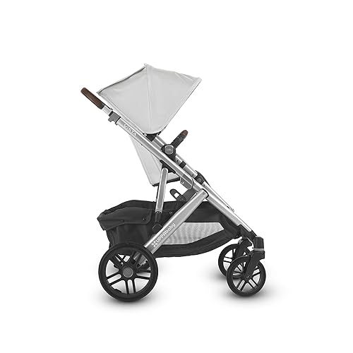Uppababy Stroller Uppababy Vista Loic White UPPAbaby 2018 Vista Stroller  -Bryce (White Marl/Silver/Chestnut