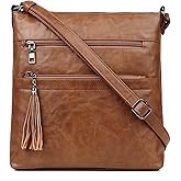 MASINTOR Crossbody Purses for Women, Multi Pocket Casual Crossbody Bag, Adjustable Strap Shoulder Bag with Tassel