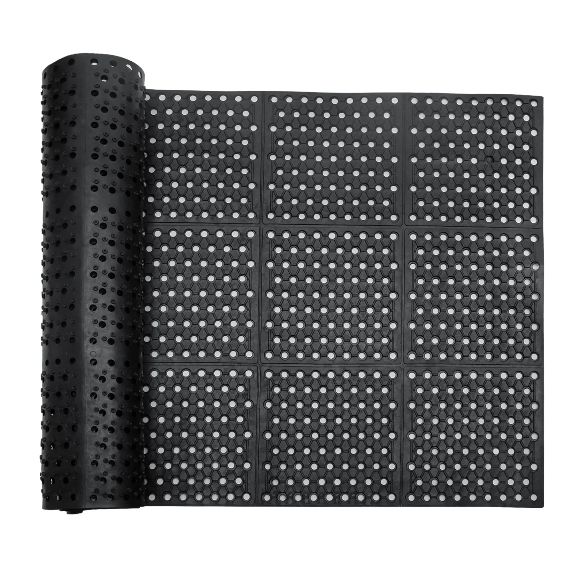 jxgzyy Large Entrance Rubber Mat 90x210 cm Heavy Duty Outdoor Rubber Drainage Mat Anti Fatigue Door Mats Non Slip Doormat With Drainage Hole For Industrial Kitchen Floor Mat