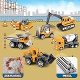 Dreamon 6pc Diecast Construction Vehicles Set Excavator Road Roller Dumper view 2