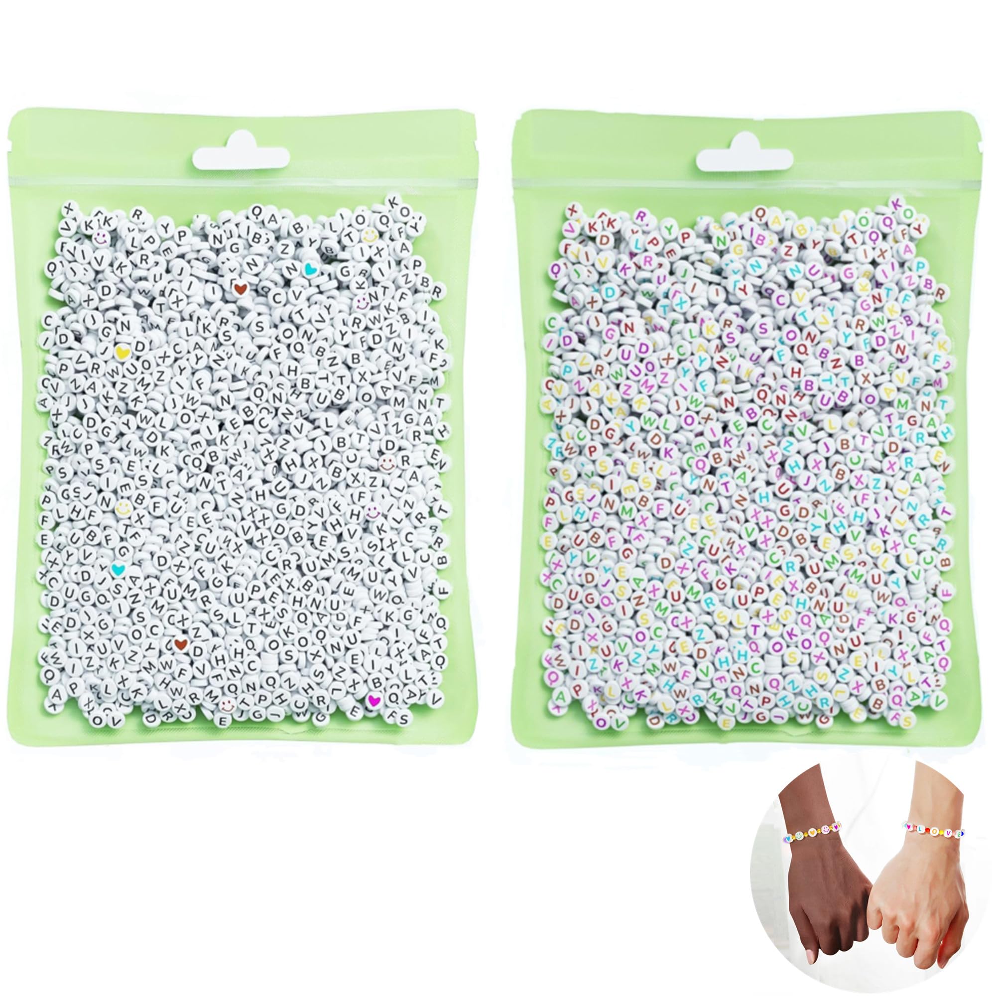 RUIENGCOMM 1600Pcs Letter Beads for Friendship Bracelet Making Kit, 28 Styles Alphabet Beads for TS Bracelets Crafts and Jewellery Making Kit for Teenage Girls Gifts or Bestie Friend Gifts
