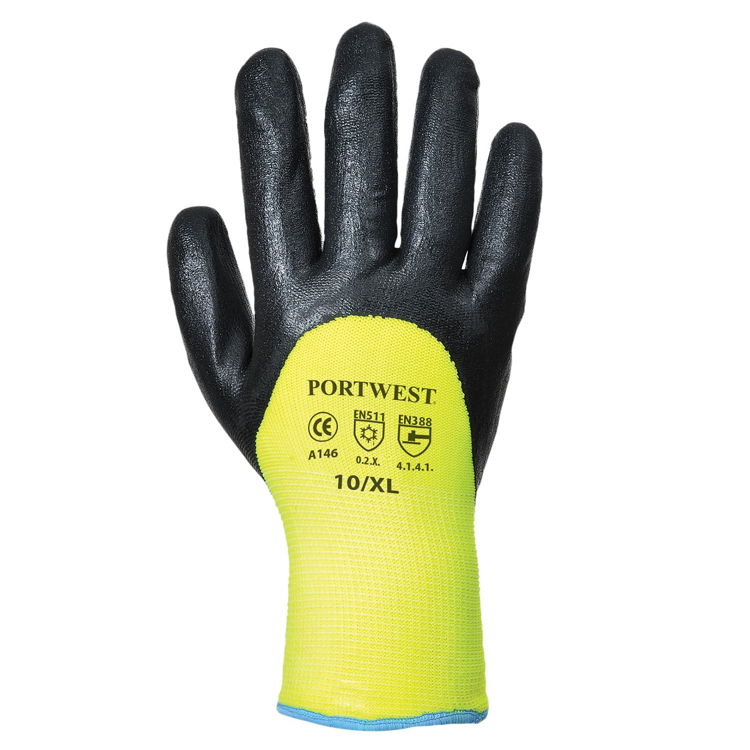 Portwest A146 Twin Lined Flexible Arctic Winter Glove Yellow, Medium, M (Pack of 2) - Image 4