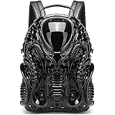 Lyuxhetaokdiq Men and Women PVC 3D Xenomorph Shaped Purse Alien Backpack