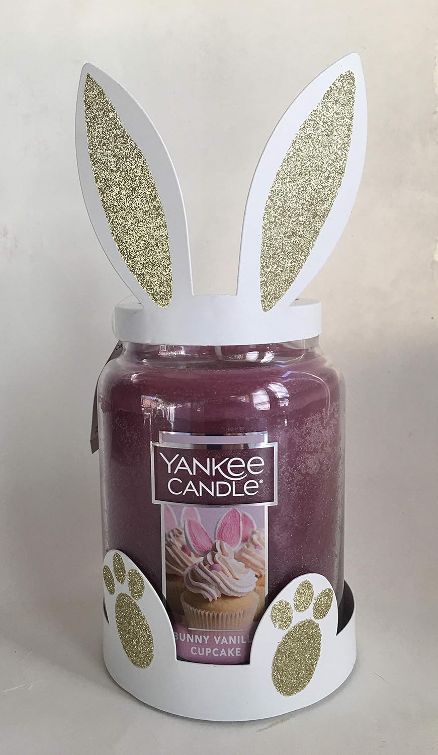 Yankee Candle Bunny Vanilla Cupcake Large Jar with Gold