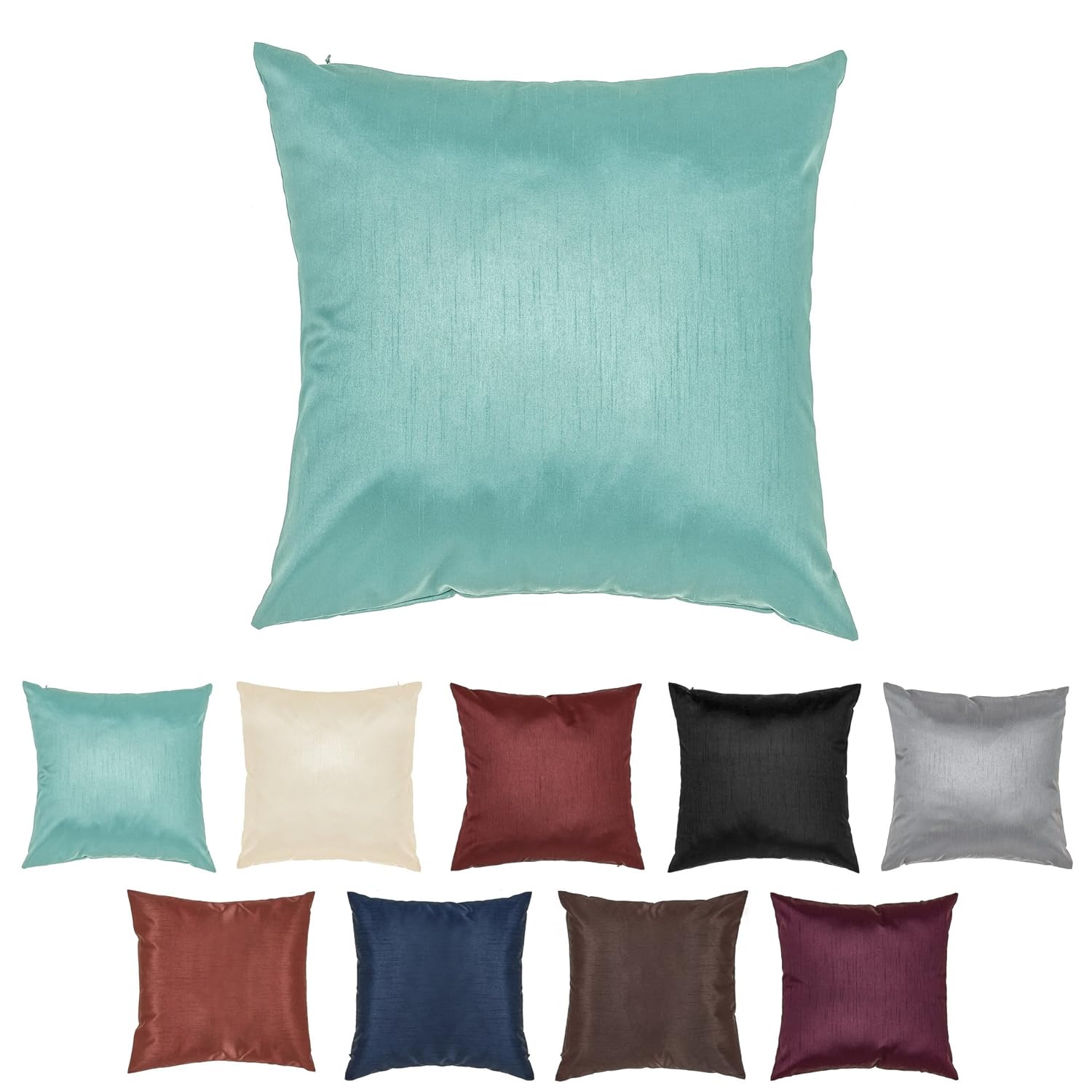 DreamHome 18 X 18 Inches Faux Silk Decorative Pillow Cover