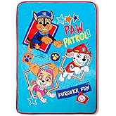 Paw Patrol Musical Warm, Plush, Throw Blanket That Plays Fun Phrases from The Show - Extra Cozy and Comfy for Your Toddler, Blue