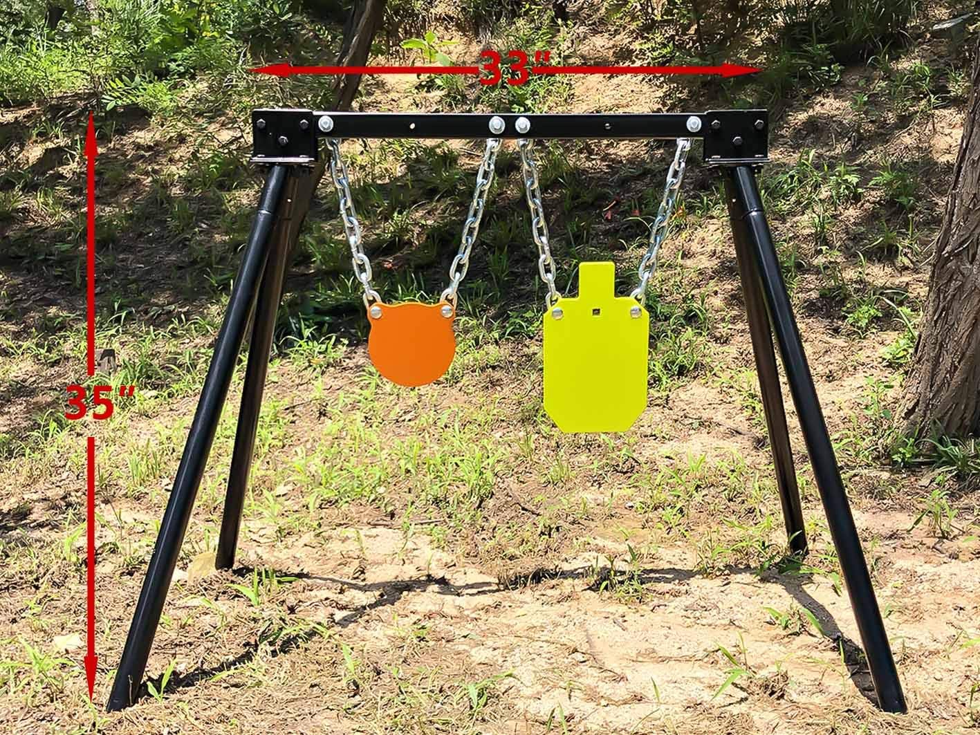 Highwild Steel Target Stand AR500 Shooting Target System (1 Stand, 2 Mounting Kits & 6" Gong + 7"x 12"Torso) : Sports & Outdoors
