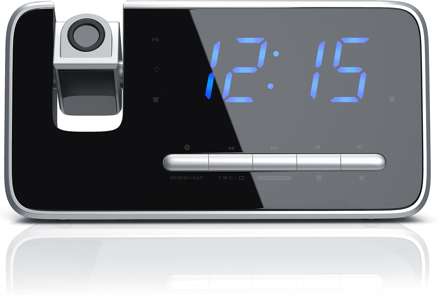 Brandson Reloj despertador digital con radio FM y proyector 180 ...