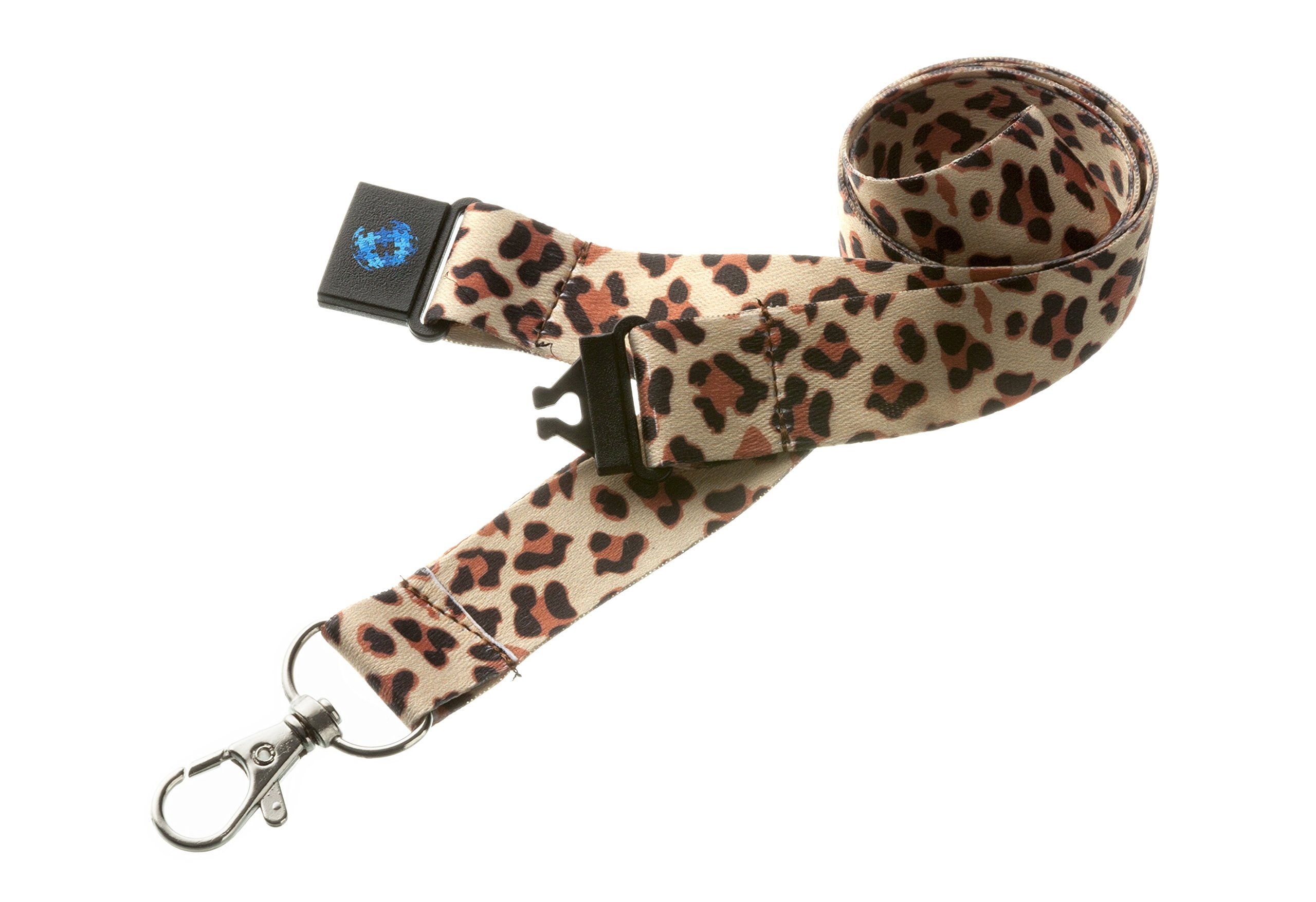 Safari Animal Print Lanyard with Safety Breakaway - Cheetah