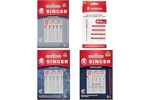 SINGER Best of Needles - Pack of 20 | Universal Needles, Denim Needles, Ball Point Needles, Microtex Needles - Assorted Size
