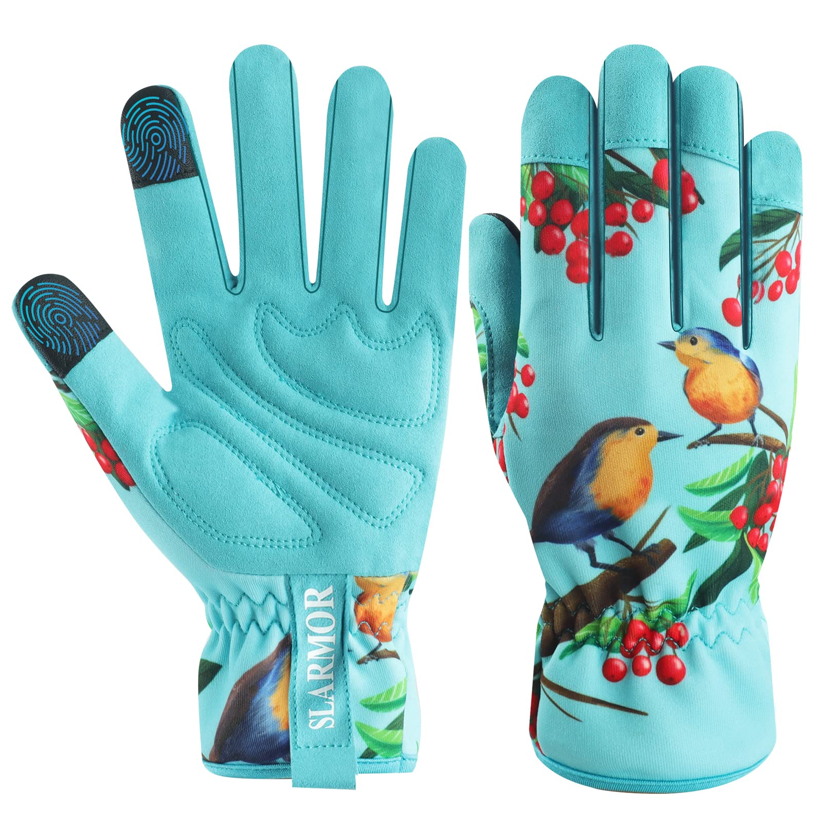 SLARMOR Women's-Gardening-Gloves Thoughtful Gardening-Gifts-for-Women, Microfiber Material With Touchscreen Function, Ideal For Garden Work, Cleaning, Camping & Landscaping