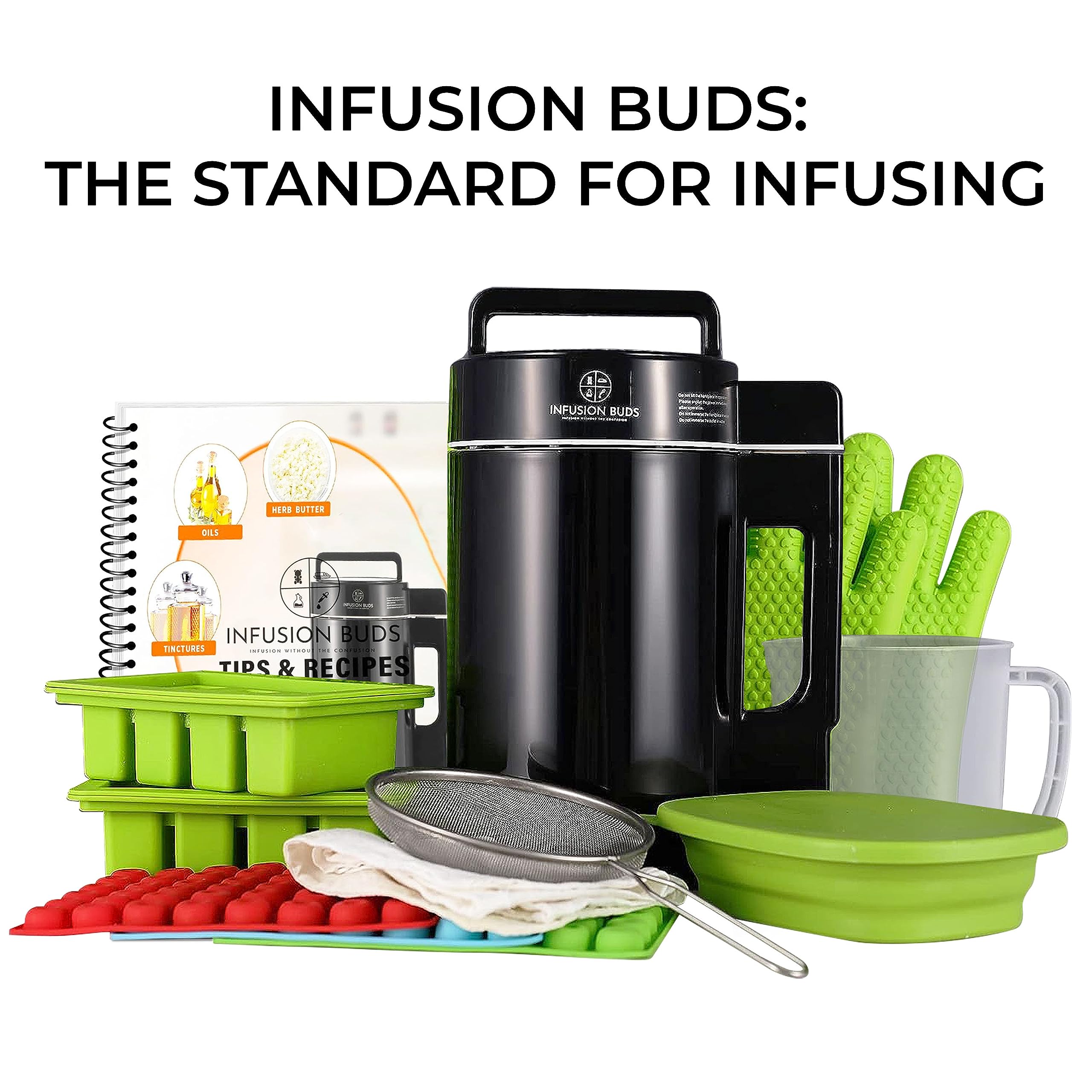 Infusor de mantequilla de brotes de infusión - Máquina para hacer mantequilla a base de hierbas | Máquina infusora de aceite y mantequilla a base de hierbas. Incluye caja Descarb y toneladas de accesorios.