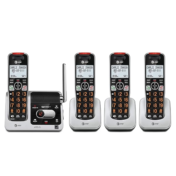 AT&T BL102-4 DECT 6.0 4-HANDSET CORDLESS PHONE FOR...