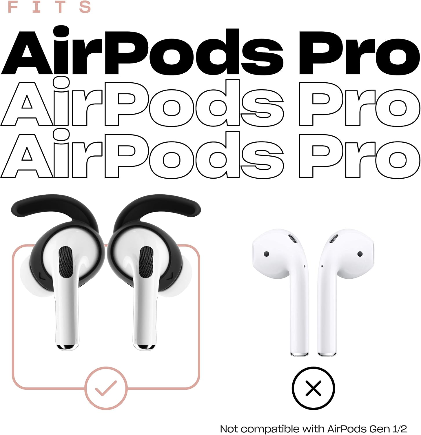 Keybudz EarBuddyz Silicone Earphones Attachments for Apple AirPods Pro EarPods Headphones Earphones Accessories, Ear Hooks - Image 4