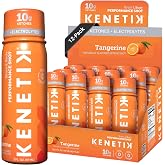 KENETIK Caffeine-Free Focus Shots &ndash; Brain Fuel for Mental Clarity and Cognitive Endurance, Sugar-Free, Bioidentical Ketones (D-BHB), 2oz &ndash; 12 Pack, Tangerine