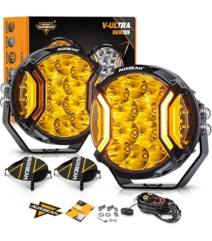 Projecteurs LED Ambre S2 Sport 2x3 Pouces - Combo Spot/flood, 4000 Lm, Universels Pour 4x4