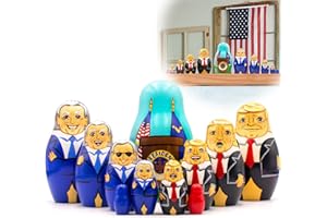 AEVVV Trump vs Biden Nesting Dolls Set of 11 pcs - Trump Figurine - Joe Biden Figurine - Trump Gifts - White House Figure