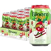 Bloom Pop Prebiotic Soda 12 Pack, Winter Pomberry Flavor, 12oz Cans | Prebiotic Soda for Gut Health, Low Calorie Soda, No Caffeine, Healthy Soft Drink Alternative