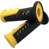 XKMT-"R" Engraved Gel Style Grips YELLOW QUAD Compatible With YAMAHA KAWASAKI POLARIS SEADOO BOMBARDIER JET SKI HONDA FOREMAN RECON RINCON Brute Force Prairie BRUIN GRIZZLY KODIAK [B017QVAA64]
