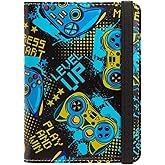 Passport and Vaccine Card Holder Combo Passport Holder with Vaccine Card Slot Wallet Credit Card Protector with RFID Blocking Women Men (Gaming Enthusiast)