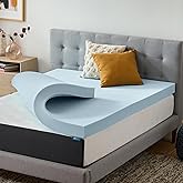 Lucid 4 Inch Memory Foam Mattress Topper, Queen Size – Cooling Gel Bed Topper – Preassure-Relieving Ultra Plush Feel – Ventil