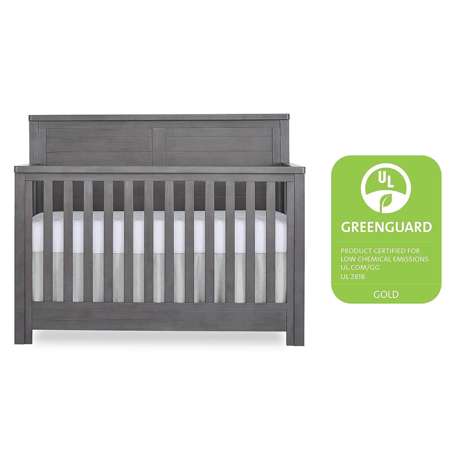 Evolur belmar flat 5 in 1 convertible crib rustic grey Evolur Belmar Flat 5 In 1 Convertible Crib Rustic Grey Walmart Com Walmart Com