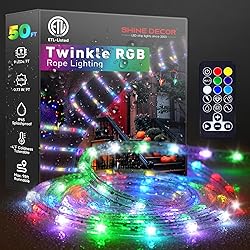Shine Decor RGB Rope Light Twinkle, Remote Control