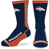 For Bare Feet NFL Unisex Kids Nfl Mvp Crew Sock Youth