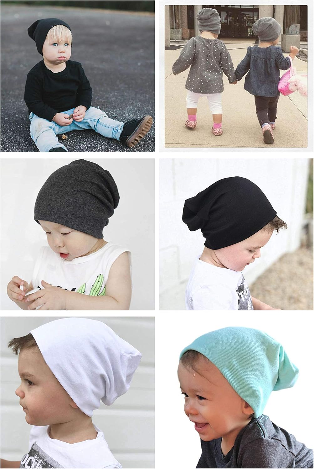ZHW 5 Pack Baby Boy's Beanie Hats Cotton Skull Caps for Toddlers Kids Little Boys (style2): Clothing