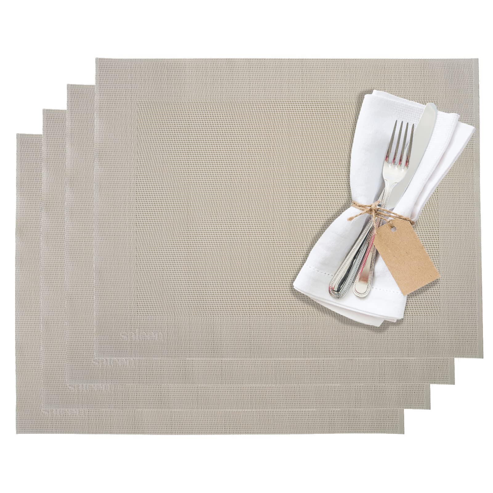 Westmark Placemats, 4 pieces, 42 x 32 cm, Synthetic, Beige/Cream, Saleen Edition: Home, 01210210150